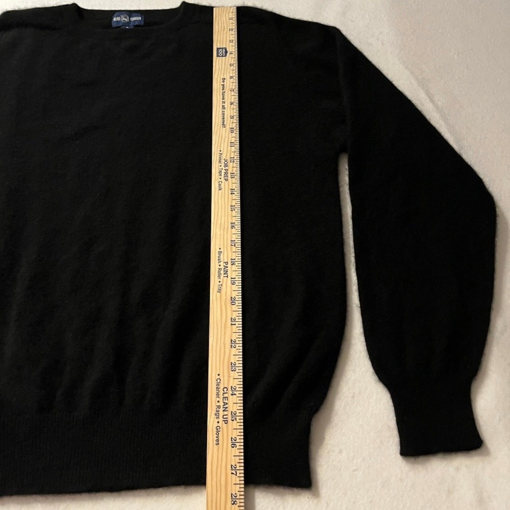 Vintage Y2K Alan Flusser 100% Cashmere Sweater Black Mens XL Soft Luxe - Picture 3 of 6